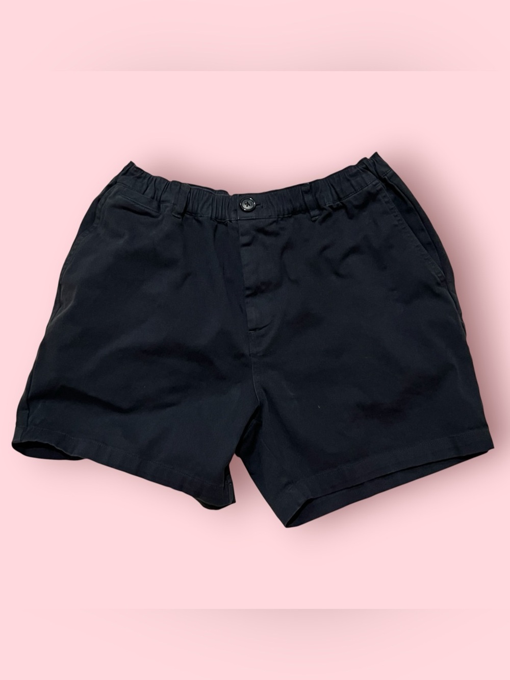 Cove Usa Men's Elastic Waist Stretch Chino Shorts (Black)